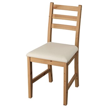 IKEA LERHAMN Krzesło, bejca jasna patyna/Vittaryd beżowy, Przetestowano dla: 110 kg