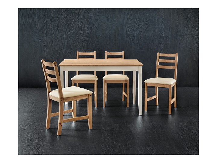 IKEA LERHAMN Stół, Bejca jasna patyna/biała bejca, 118x74 cm Sosna Długość 118 cm Kategoria Stoły kuchenne