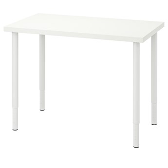 IKEA LINNMON / OLOV Biurko, Biały, 100x60 cm
