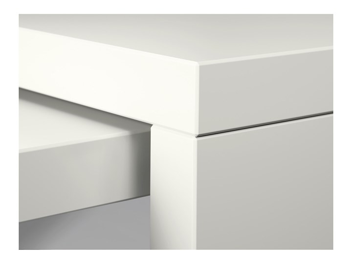 IKEA MALM Biurko z wysuwanym panelem, Biały, 151x65 cm Szerokość 151 cm Kategoria Biurka Płyta MDF Biurko narożne Styl Nowoczesny