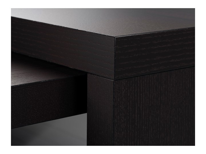 IKEA MALM Biurko z wysuwanym panelem, Czarnobrąz, 151x65 cm Płyta MDF Biurko konsola Biurko komputerowe Szerokość 151 cm Kolor Czarny