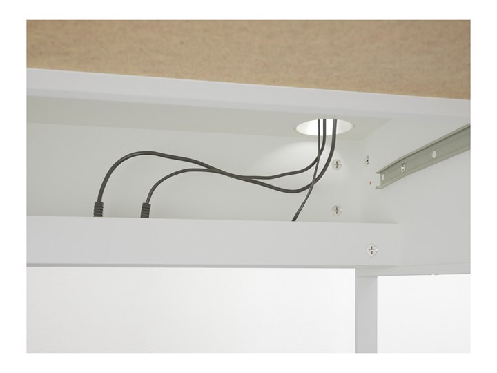 IKEA MICKE Biurko, Biały, 142x50 cm Szerokość 142 cm Biurko tradycyjne Płyta MDF Stal Pomieszczenie Pokój nastolatka