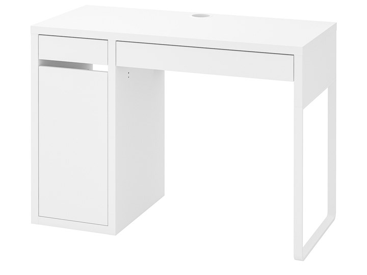 IKEA MICKE Biurko, Biały, 105x50 cm Płyta MDF Szerokość 105 cm Kategoria Biurka