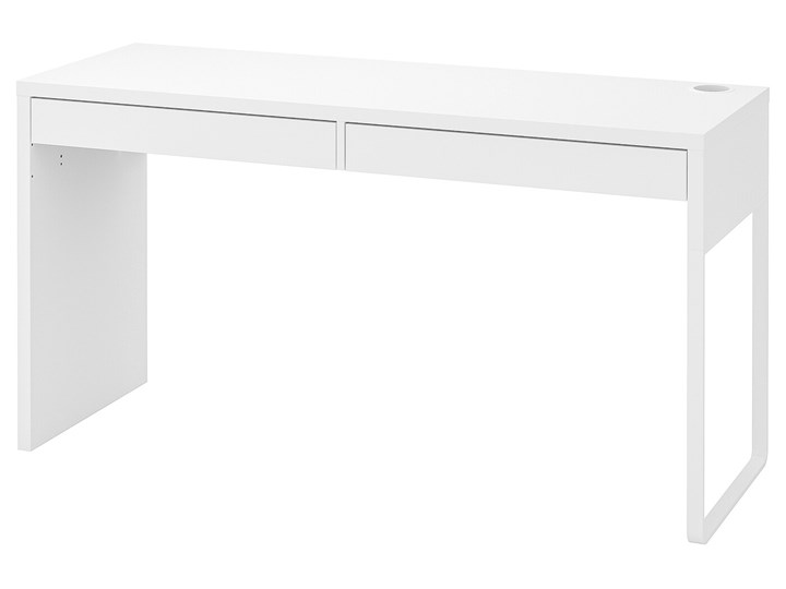 IKEA MICKE Biurko, Biały, 142x50 cm Pomieszczenie Pokój nastolatka Biurko tradycyjne Szerokość 142 cm Płyta MDF Stal Kategoria Biurka