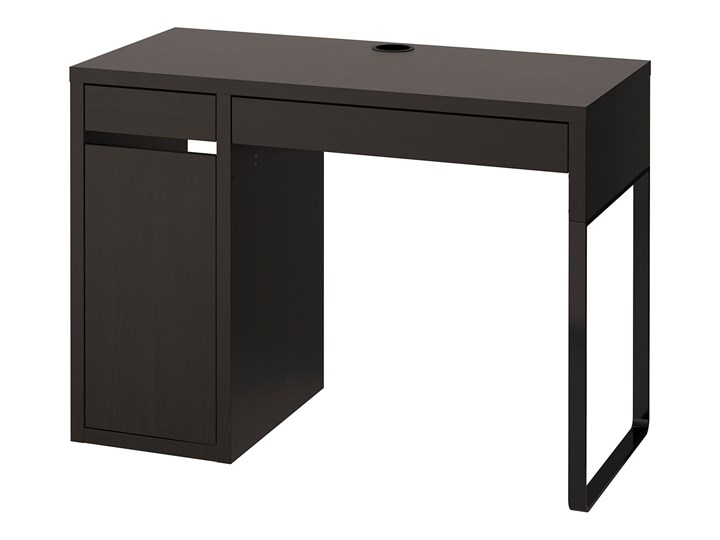 IKEA MICKE Biurko, Czarnobrąz, 105x50 cm Szerokość 105 cm Kolor Czarny Płyta MDF Kategoria Biurka