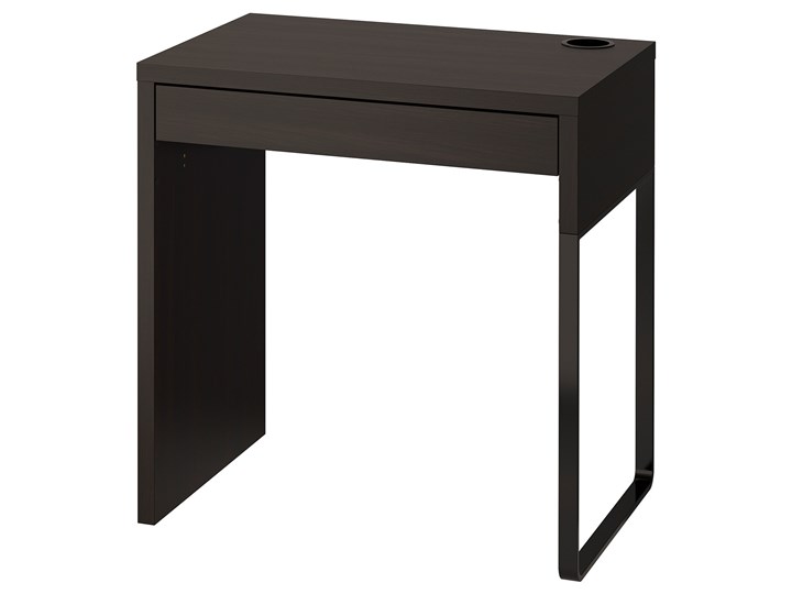 IKEA MICKE Biurko, Czarnobrąz, 73x50 cm Głębokość 73 cm Płyta MDF Szerokość 73 cm Kolor Czarny