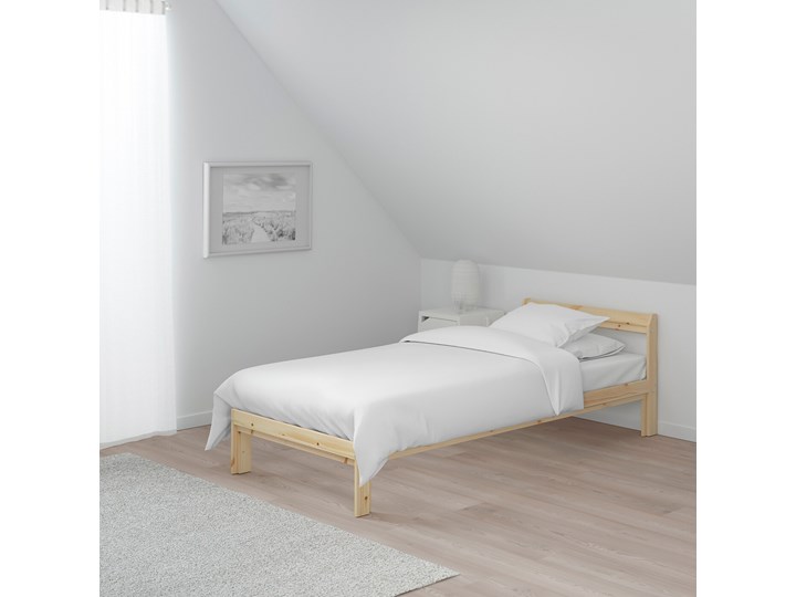 IKEA NEIDEN Rama łóżka, sosna, 90x200 cm Drewno Kategoria Łóżka do sypialni Łóżko drewniane Pojemnik na pościel Bez pojemnika