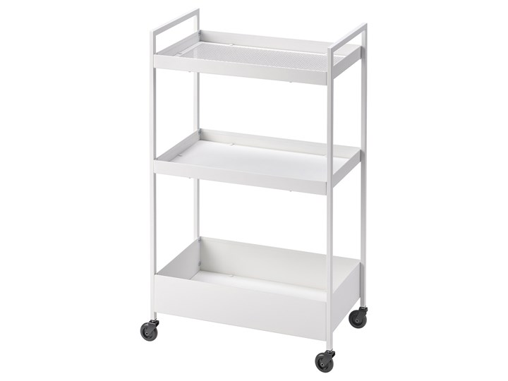 IKEA NISSAFORS Wózek, Biały, 50.5x30x83 cm Kategoria Wózki kuchenne