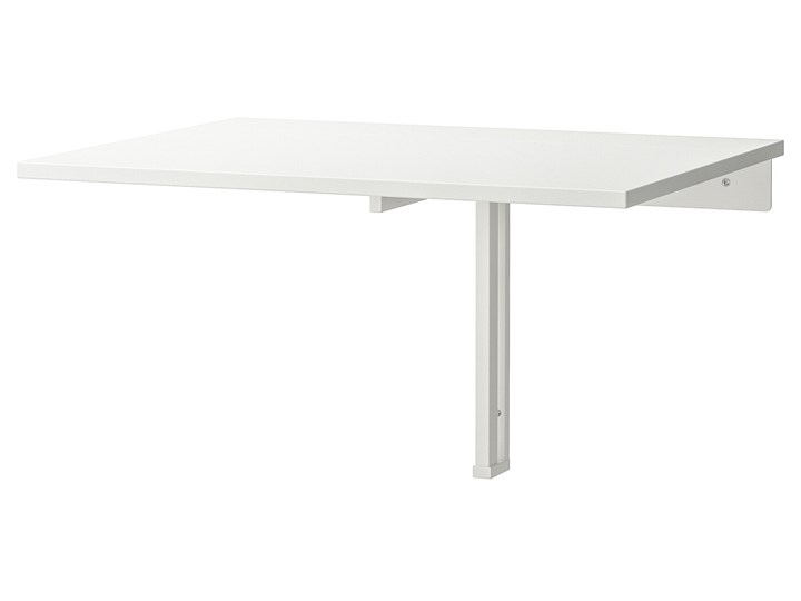 IKEA NORBERG Stolik składany ścienny, biały, 74x60 cm Zestaw stolików Długość 74 cm Stal Wysokość 43 cm Tworzywo sztuczne Kształt blatu Prostokątne