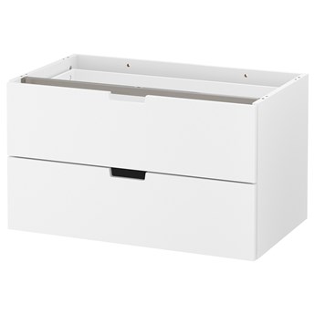IKEA NORDLI Komoda modułowa/2 szuflady, biały, 80x45 cm