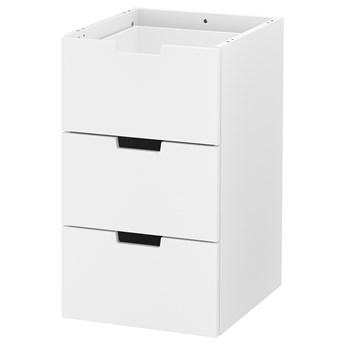 IKEA NORDLI Komoda modułowa/3 szuflady, biały, 40x68 cm