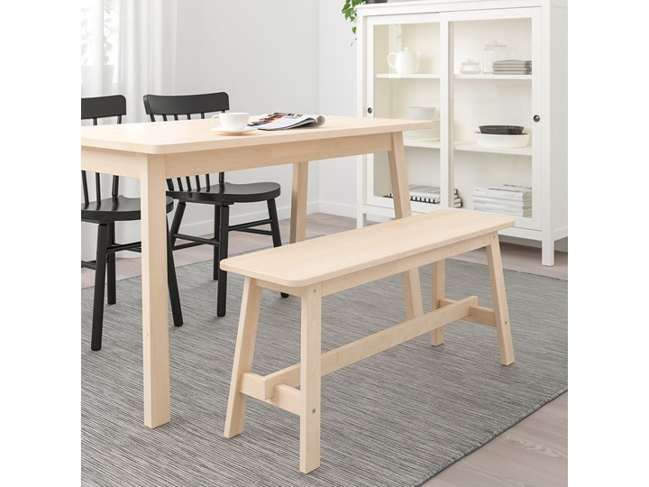 IKEA NORRÅKER Ławka, brzoza, 103 cm Materiał nóżek Drewno