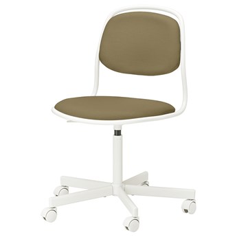 IKEA ÖRFJÄLL Krzesło obrotowe, Biały/Vissle żółto-zielony, Przetestowano dla: 110 kg