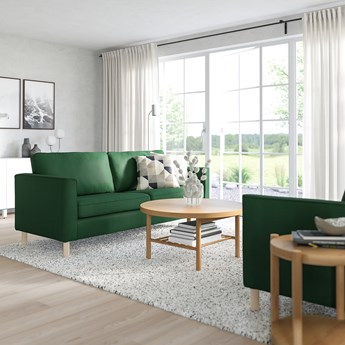 IKEA PÄRUP Sofa 3-osobowa, Vissle ciemnozielony, Wysokość podłokietnika: 69 cm