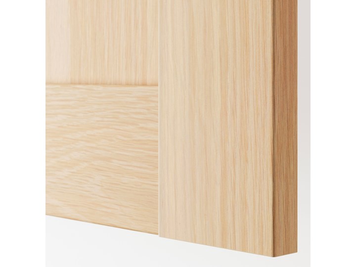 IKEA PAX / BERGSBO Kombinacja szafy, dąb bejcowany na biało, 200x66x236 cm Drewno Stal Metal Ilość drzwi Czterodrzwiowe Rodzaj frontów Naturalne