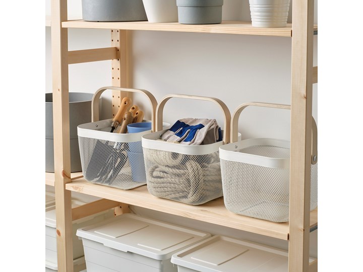 IKEA RISATORP Kosz, Biały, 25x26x18 cm Kosze Kategoria Pudełka do przechowywania