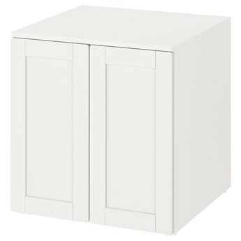 IKEA SMÅSTAD / PLATSA Szafka, Biały biała rama/z 1 półką, 60x57x63 cm