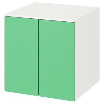 IKEA SMÅSTAD / PLATSA Szafka, Biały zielony/z 1 półką, 60x57x63 cm