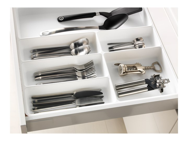 IKEA STÖDJA Tacka/pojemnik na sztućce, biały, 51x50 cm Organizer do szuflady Kategoria