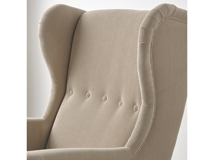 IKEA STRANDMON Fotel uszak, Kelinge beżowy, Szerokość: 82 cm Drewno Tworzywo sztuczne Tkanina Pomieszczenie Salon Kategoria Fotele do salonu