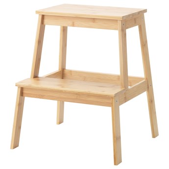IKEA TENHULT Taboret ze schodkiem, bambus, 43x40x50 cm