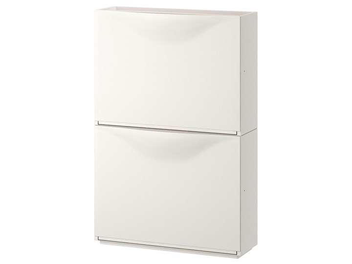 IKEA TRONES Szafka na buty, biały, 52x18x39 cm Płyta MDF Tworzywo sztuczne Pomieszczenie Przedpokój