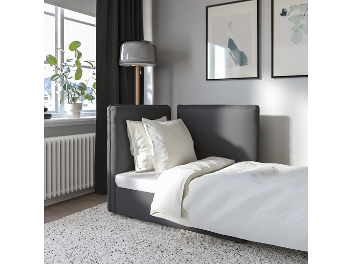 IKEA VALLENTUNA Moduł sofy rozkładanej z oparciem, Kelinge antracyt, Szerokość: 113 cm Modułowe Funkcje Z funkcją spania