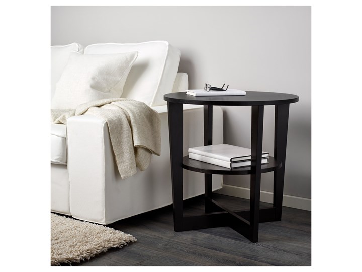 IKEA VEJMON Stolik, czarnobrąz, 60 cm Kolor Czarny Kategoria Stoliki i ławy
