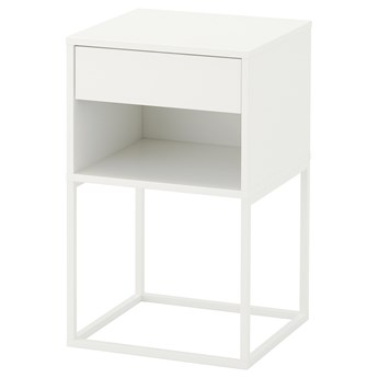 IKEA VIKHAMMER Stolik nocny, Biały, 40x39 cm
