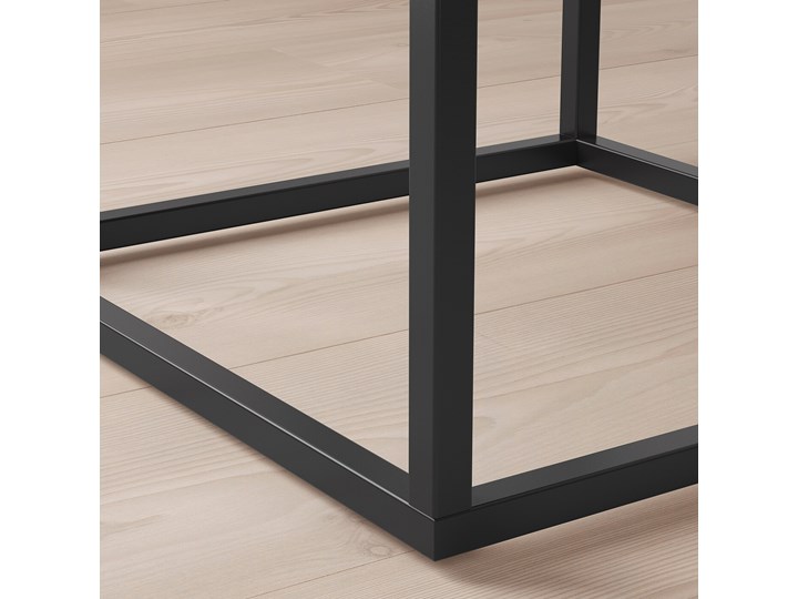 IKEA VIKHAMMER Stolik nocny, Czarny, 40x39 cm Typ Nocne Płyta laminowana Płyta MDF Płyta meblowa Kategoria Szafki i regały