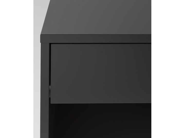 IKEA VIKHAMMER Stolik nocny, Czarny, 40x39 cm Typ Nocne Płyta MDF Płyta laminowana Płyta meblowa Kategoria Szafki i regały