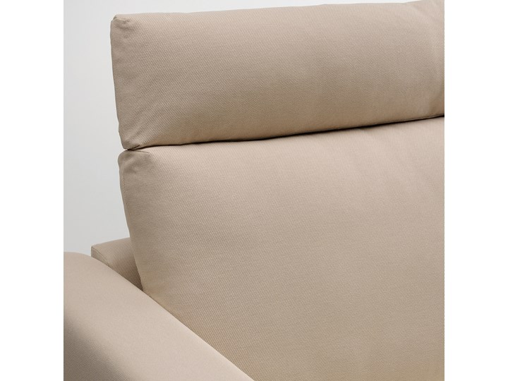IKEA VIMLE Sofa 3-osobowa, z zagłówkiem/Hallarp beżowy, Wysokość z zagłówkiem: 103 cm Rozkładanie