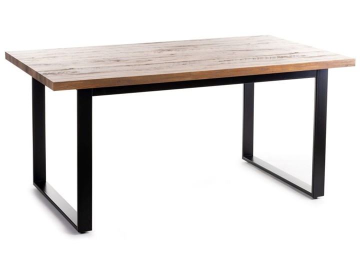 Stół Silva Black Oak 160x90 cm Stal Drewno Wysokość 75 cm Płyta MDF Długość 160 cm Metal Kolor Czarny