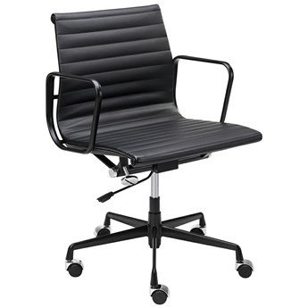 Krzesło biurowe z niskim oparciem ze skóry Body Prestige Plus