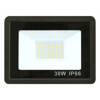 NAŚWIETLACZ HALOGEN BEZ CZUJNIKA CZARNY 30W B.ZIMNA 6000K