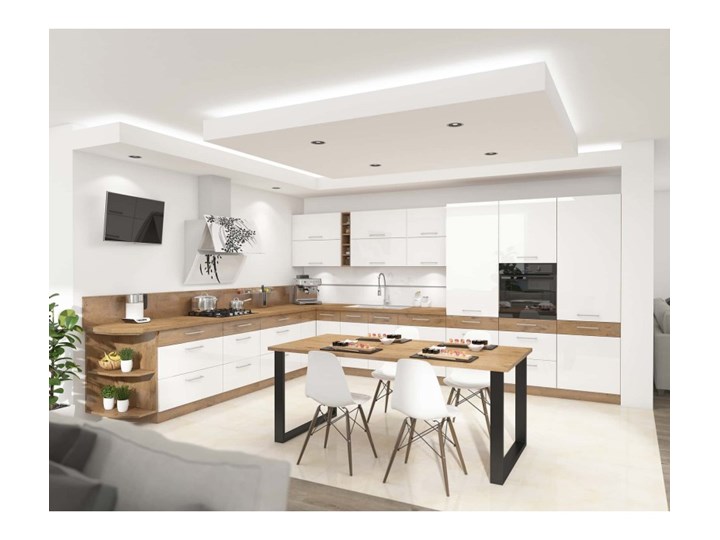 Industrialny Stół LOFT Metalowe Nogi Proste Stal Tworzywo sztuczne Kategoria Stoły kuchenne Rozkładanie