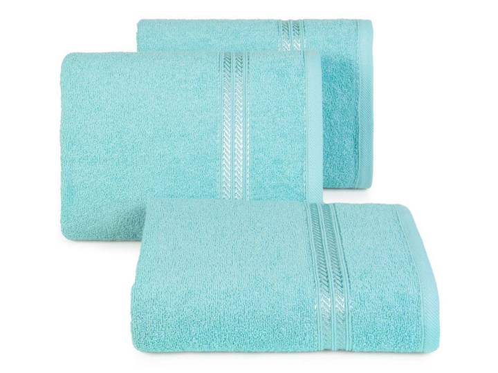 Ręcznik kąpielowy błękitny 50x90 frotte 450g/m2 elegancki, lśniąca bordiura, Lori Kolor 50x90 cm Bawełna Kategoria Ręczniki