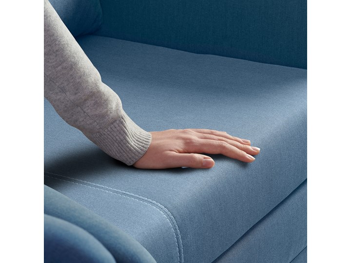 IKEA ASKEBY Sofa 2-osobowa rozkładana, Knisa średnioniebieski, Szerokość: 149 cm Typ Gładkie