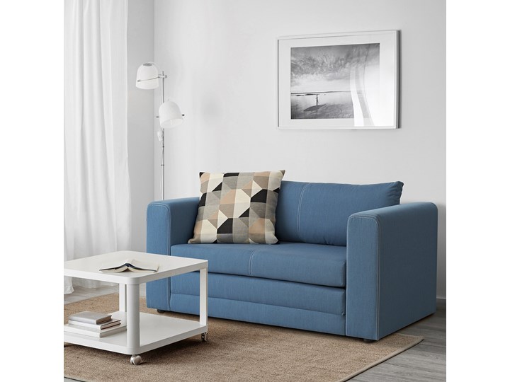 IKEA ASKEBY Sofa 2-osobowa rozkładana, Knisa średnioniebieski, Szerokość: 149 cm Pomieszczenie Pokój przedszkolaka