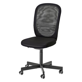 IKEA FLINTAN Krzesło biurowe, Czarny, Głębokość: 71 cm