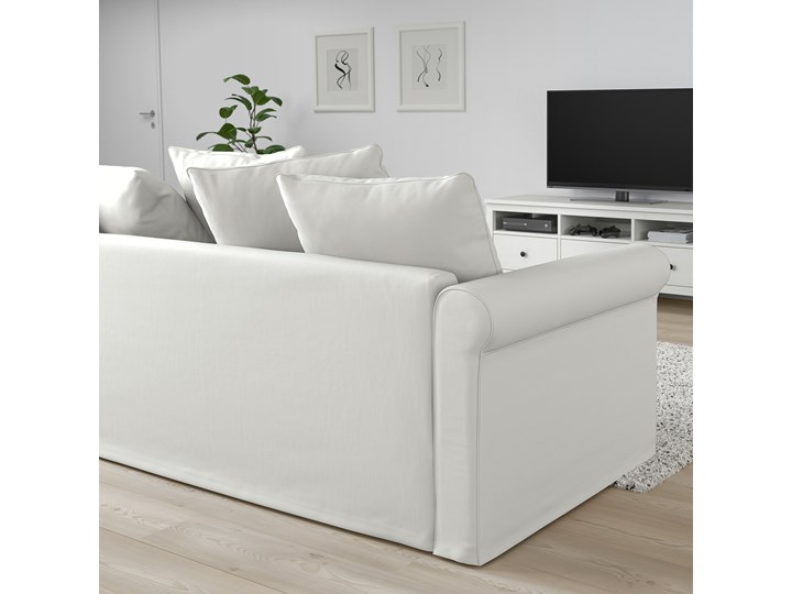 IKEA GRÖNLID Sofa 2-osobowa, Inseros biały, Wysokość z poduchami oparcia: 104 cm Materiał obicia Tkanina Typ Gładkie