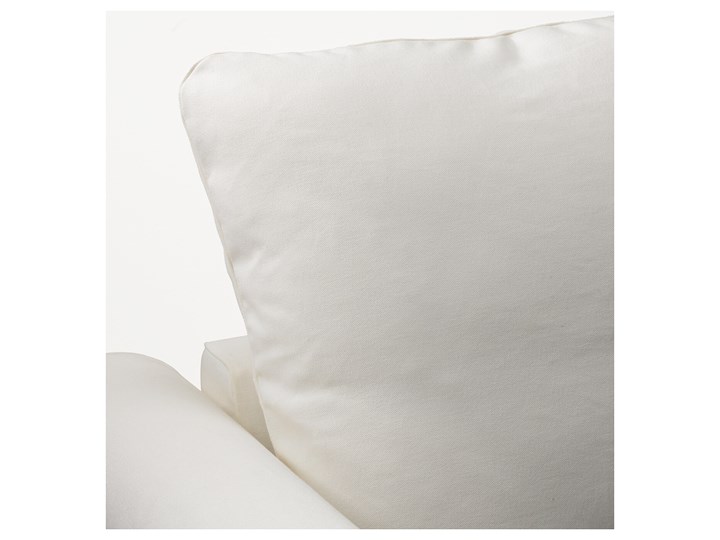 IKEA GRÖNLID Sofa 4-osobowa z szezlongiem, Inseros biały, Wysokość z poduchami oparcia: 104 cm Materiał obicia Tkanina