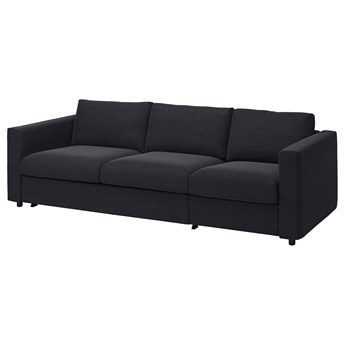 IKEA VIMLE Rozkładana sofa 3-osobowa, Saxemara czarnoniebieski, Wysokość łóżka: 53 cm