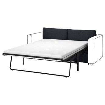 IKEA VIMLE Sekcja 2-os sofa rozkładana, Saxemara czarnoniebieski, Wysokość łóżka: 53 cm