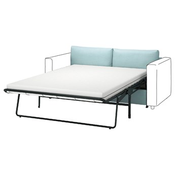 IKEA VIMLE Sekcja 2-os sofa rozkładana, Saxemara jasnoniebieski, Wysokość łóżka: 53 cm