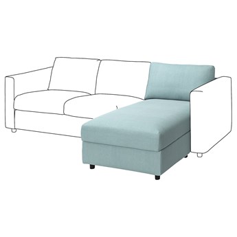 IKEA VIMLE Sekcja leżanka, Saxemara jasnoniebieski, Głębokość: 164 cm