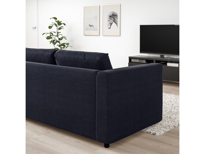 IKEA VIMLE Sofa 2-osobowa, Saxemara czarnoniebieski, Wysokość z poduchami oparcia: 83 cm Wielkość Dwuosobowa
