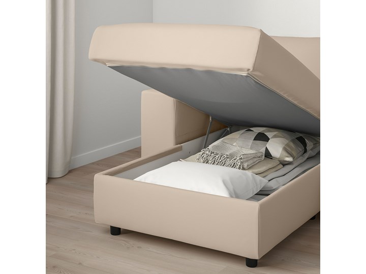 IKEA VIMLE Sofa 3-osobowa z szezlongiem, z szerokimi podłokietnikami/Hallarp beżowy, Wysokość z poduchami oparcia: 83 cm Prawostronne Szerokość 266 cm Kategoria Narożniki Liczba miejsc Dwuosobowy