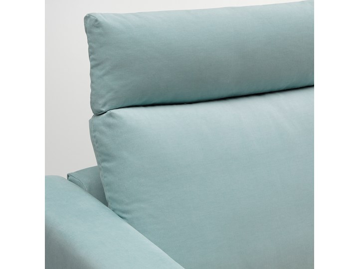 IKEA VIMLE Sofa 3-osobowa, z zagłówkiem/Saxemara jasnoniebieski, Wysokość z zagłówkiem: 103 cm Wielkość Trzyosobowa