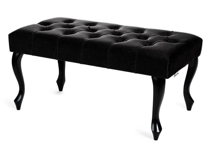 Ławka pikowana Chesterfield Black Materiał obicia Tkanina